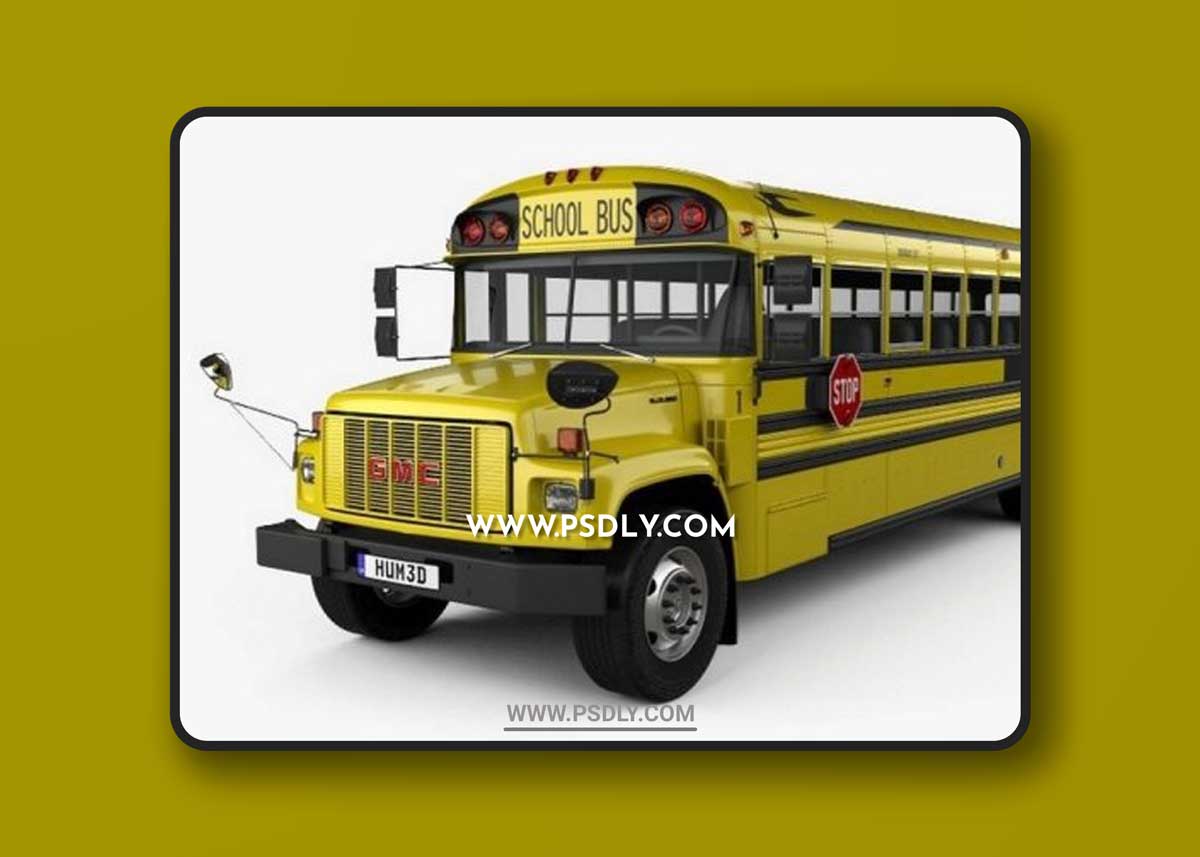 GMC B-Series School Bus 2000 3D Models