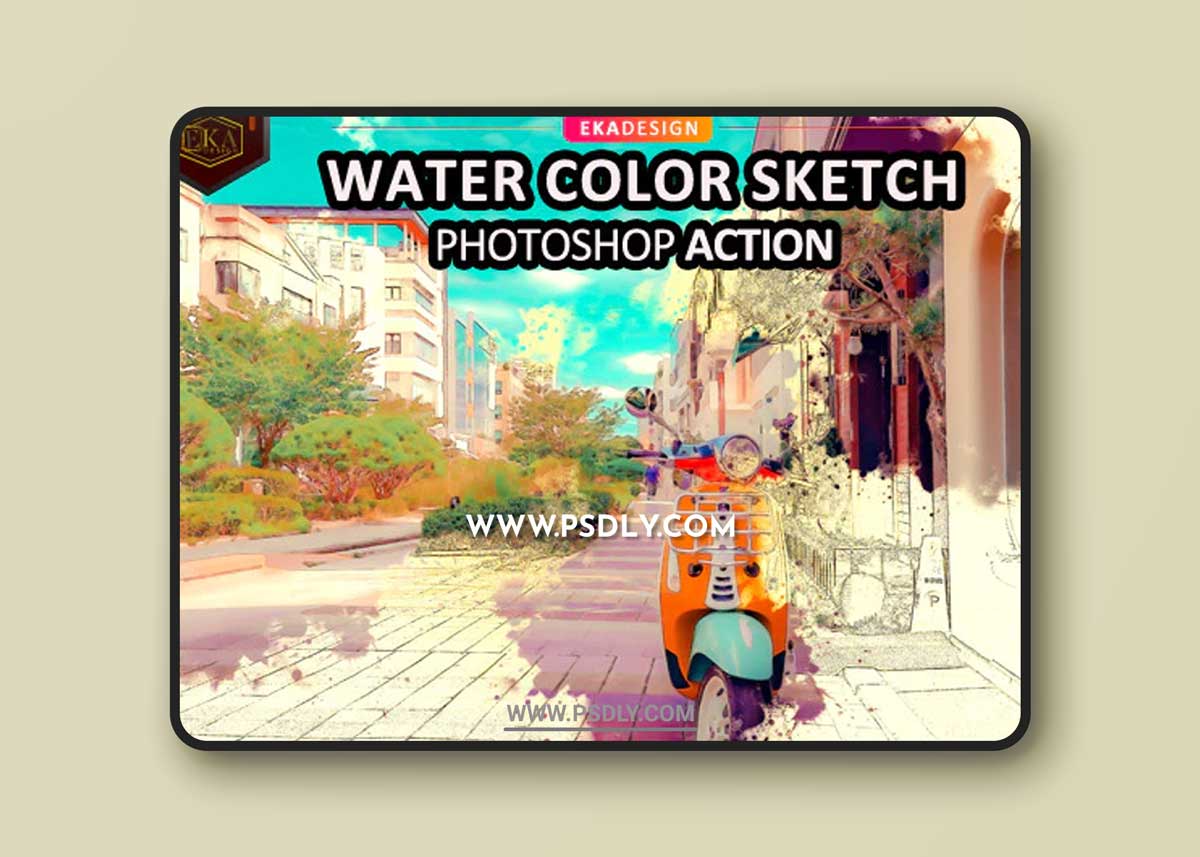 GraphicRiver - Water Color Sketch Photosop Action 32914362