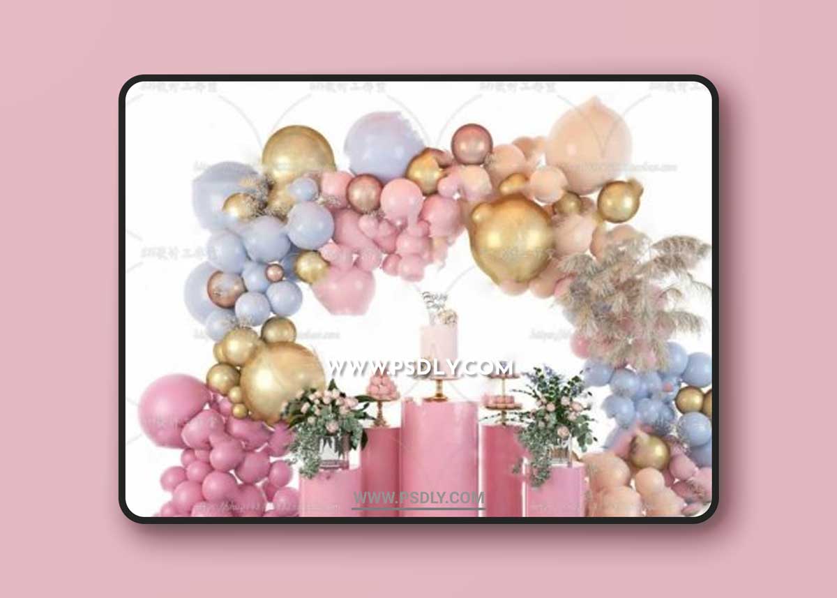 Holiday balloons scene 14