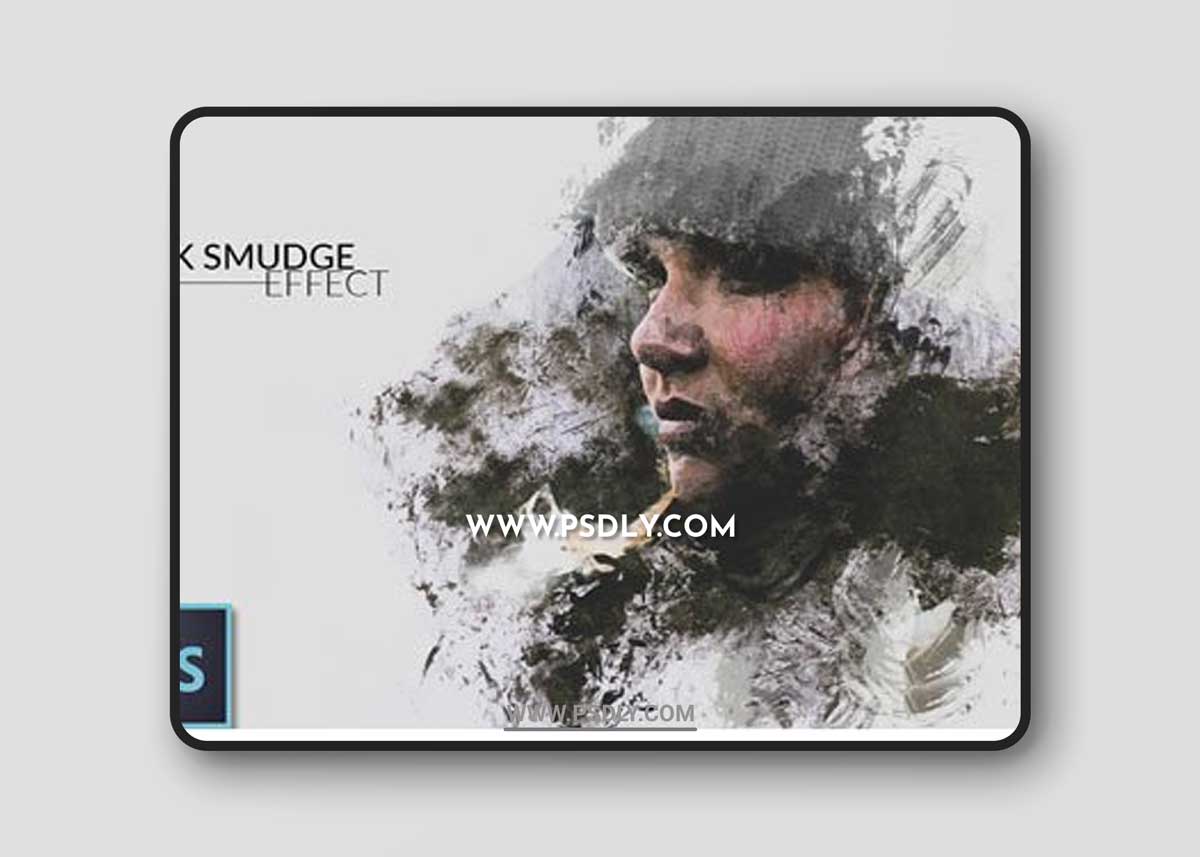 Ink Smudge Portrait Effects for Photoshop + Brushes + Tutorial