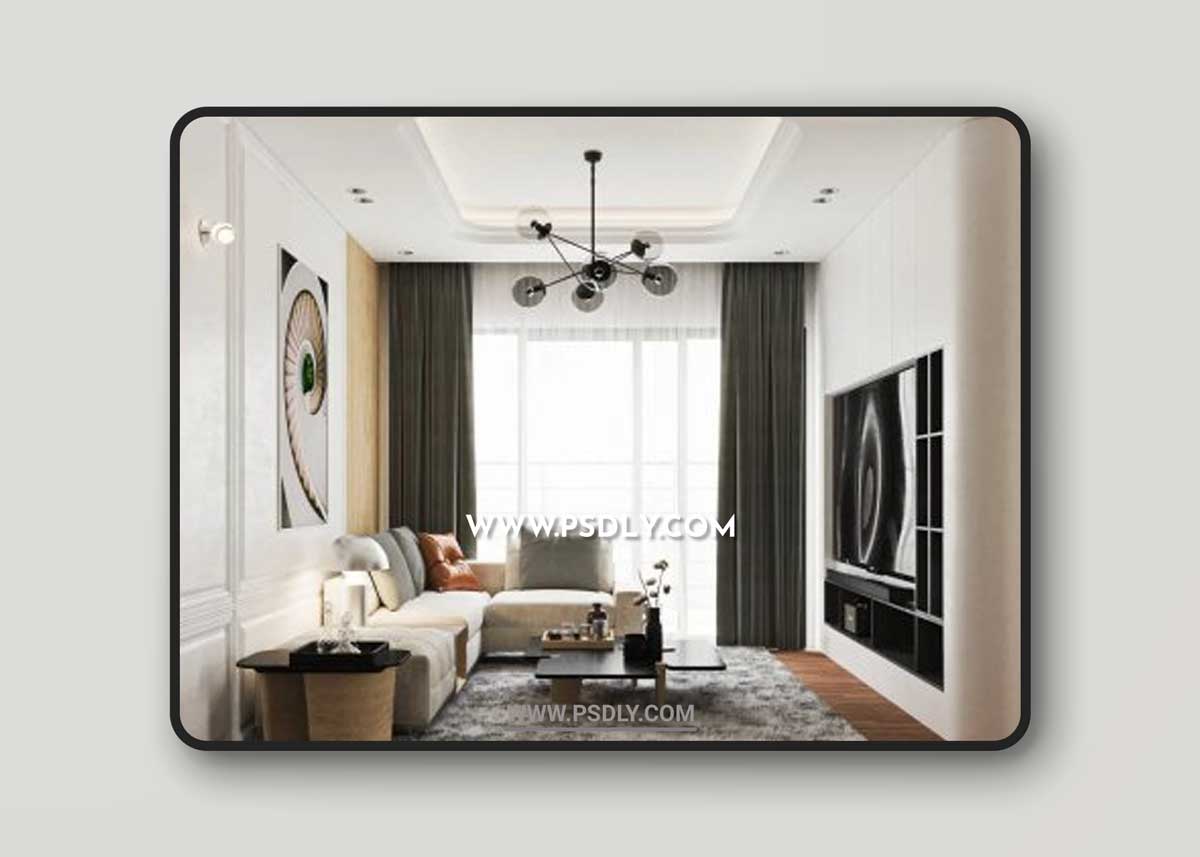 Interior Living Room - Kitchen by Tran Dinh Quy 3D Models