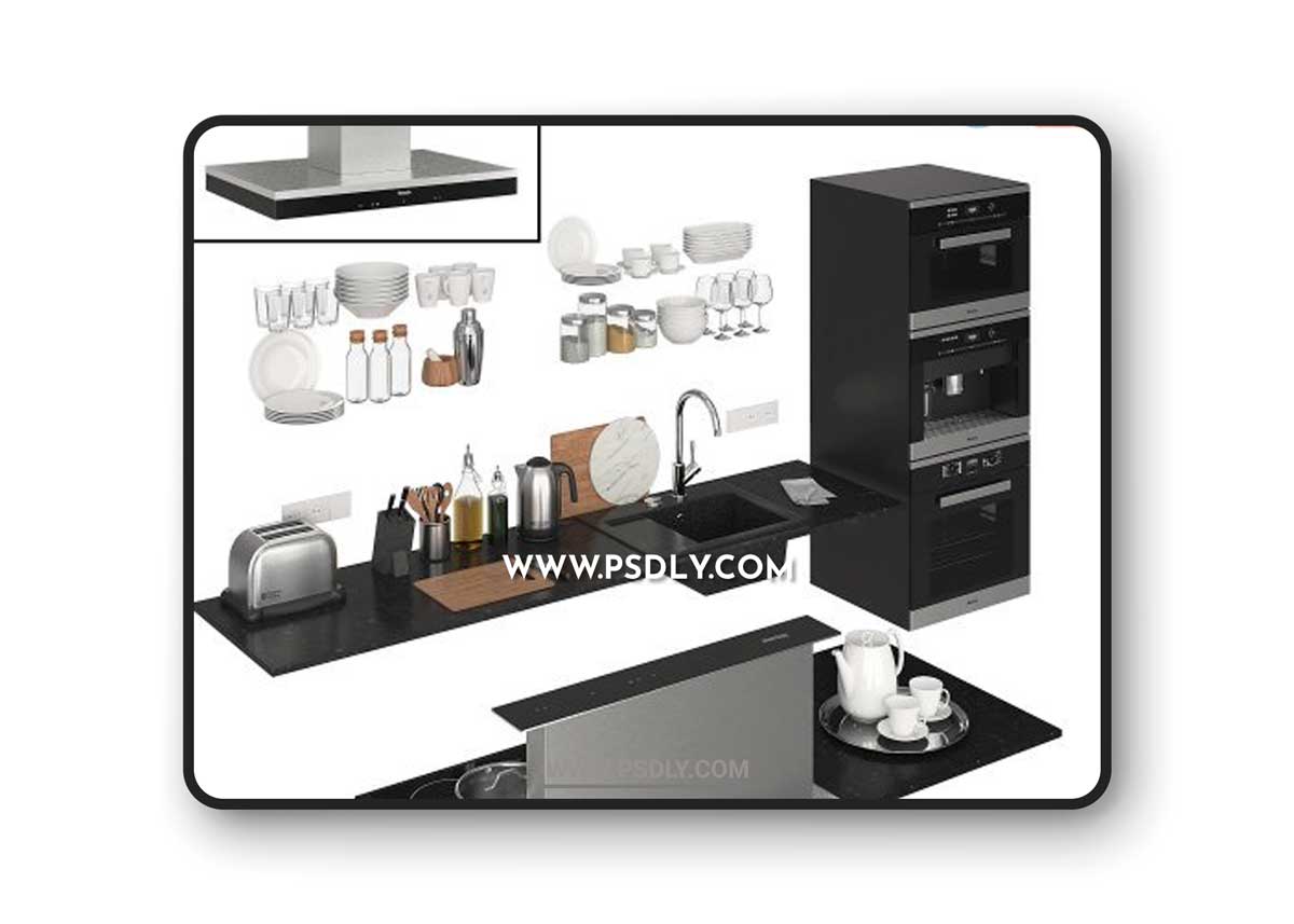 Kitchen Decor Island 3D model