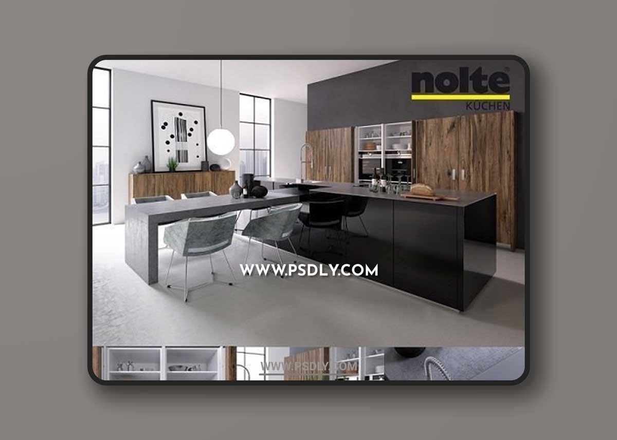 Kitchen NOLTE Legno (vray GGX, corona PBR) 3D Models