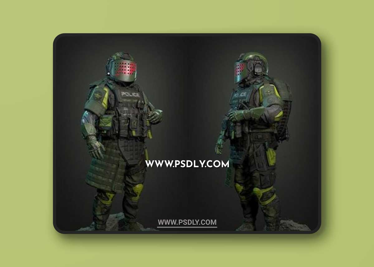 Machine gunner 3D Models