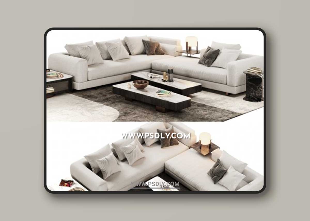 Minotti Alexander Sofa Opcion A 3D Models
