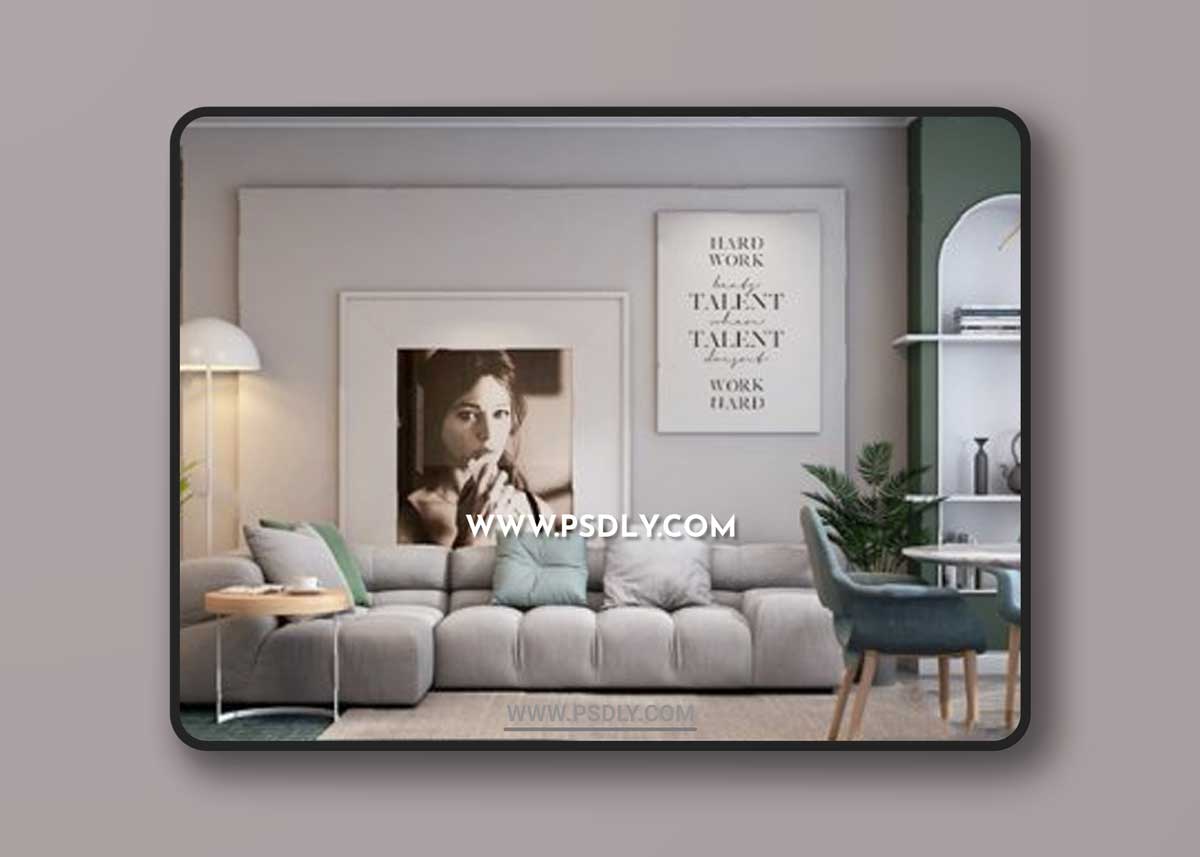 Nordic sofa / Dining Table & Chairs combination 3D Models