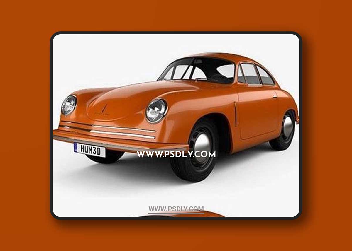Porsche 356 coupe 1948 3D Models