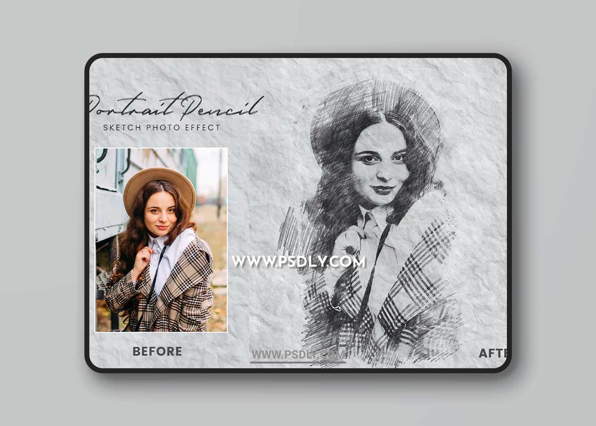 Portrait Pencil Sketch Photo Effect