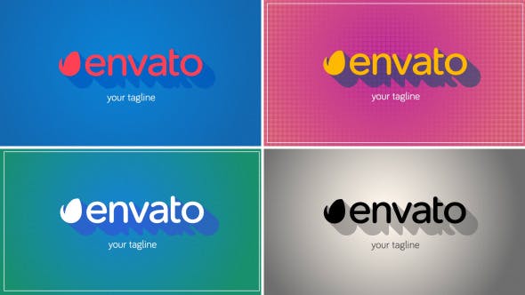 Videohive Long Shadow Retro Logo Intro 7651338