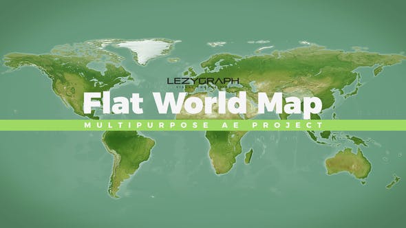 Videohive Flat World Map 23119540