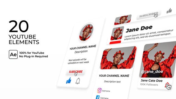 Videohive YouTube Elements 34021132