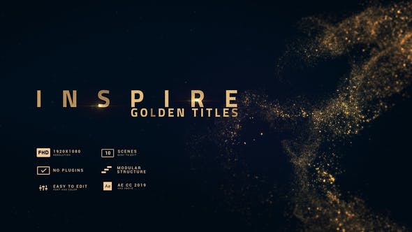 Videohive Inspire | Smooth Golden Titles 30326425