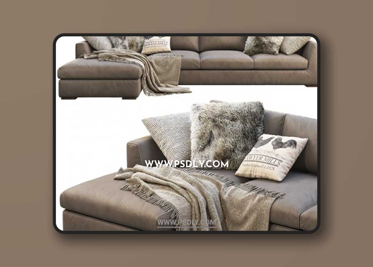 RH Modena Taper Arm Chaise Sectional Sofa