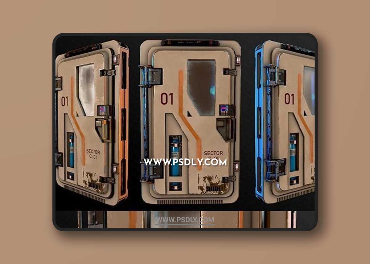 Sci-Fi Door 3D Models