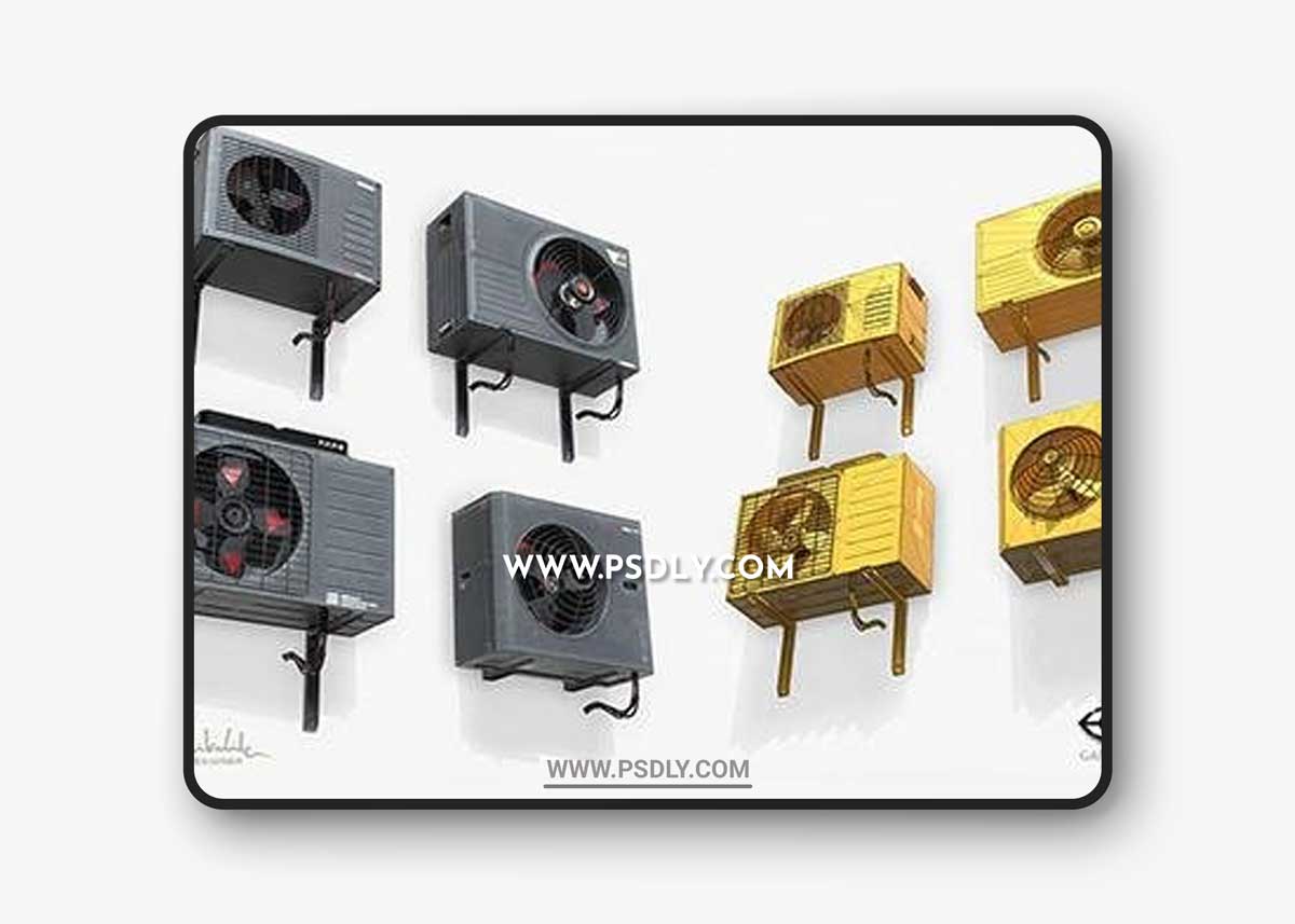 Sci-fi Airconditiong PBR Low Poly 3d Model o100472