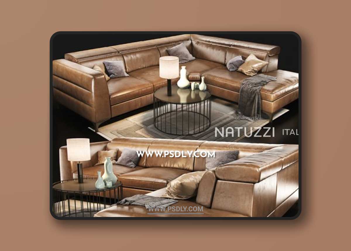 Sofa Natuzzi Elios 2979 Main 3D Models