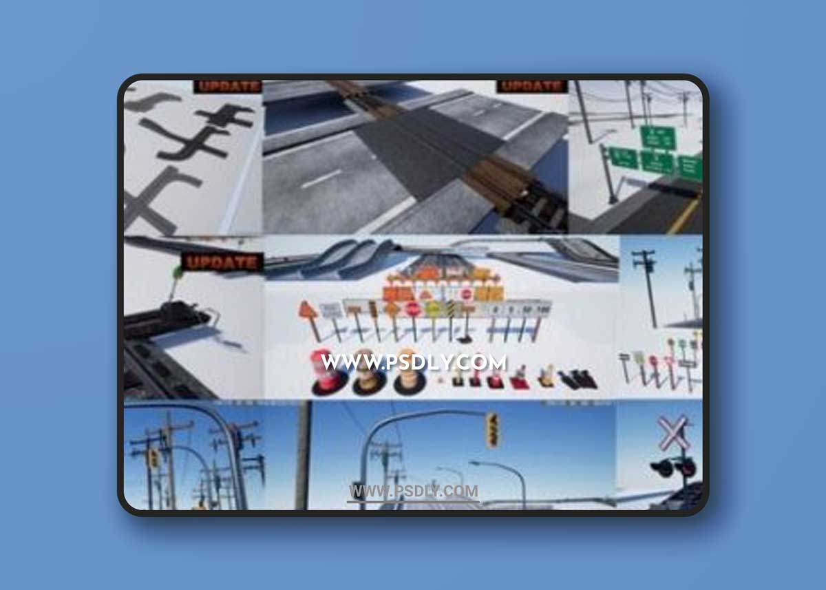 Unreal Engine - Massive Roads Pack 3D Models