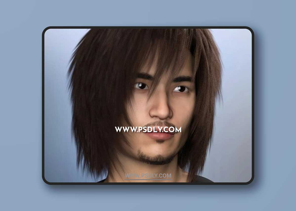 dForce Kiru Hair for Genesis 3, 8, and 8.1 3D Models