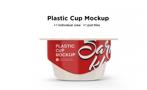 CreativeMarket - Matte Yogurt Cup Mockup 5514632