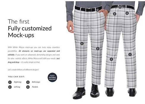 CreativeMarket - Suit Pants 2xMock-ups 6523873