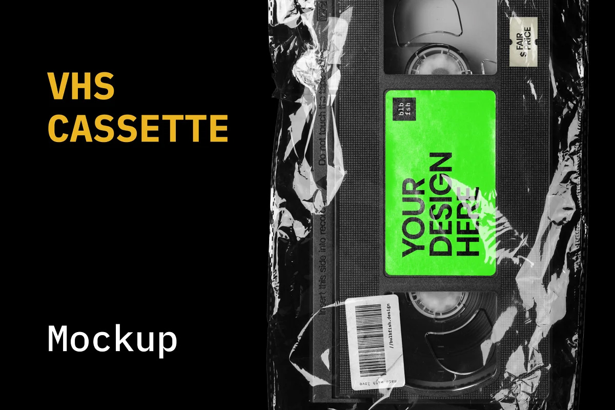 CreativeMarket - VHS Cassette Mockup 3980345