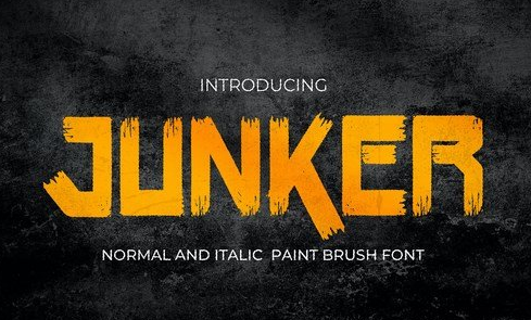 JUNKER - Normal And Italic Paint BrushFont