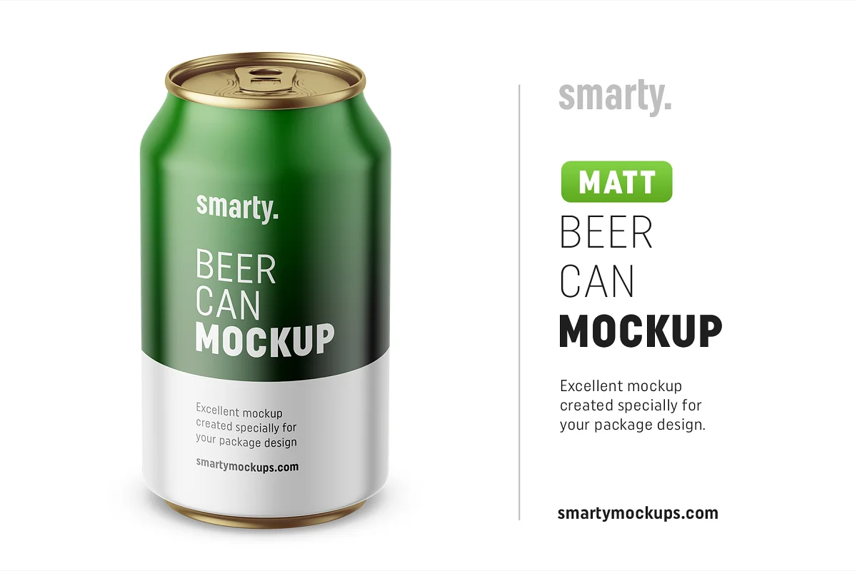 CreativeMarket - Beer can mockup 330 ml 3210560