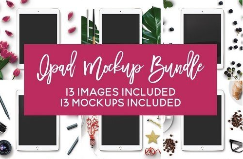 CM - IPAD MOCKUP BUNDLE - 13 MOCKUPS!! 1877134