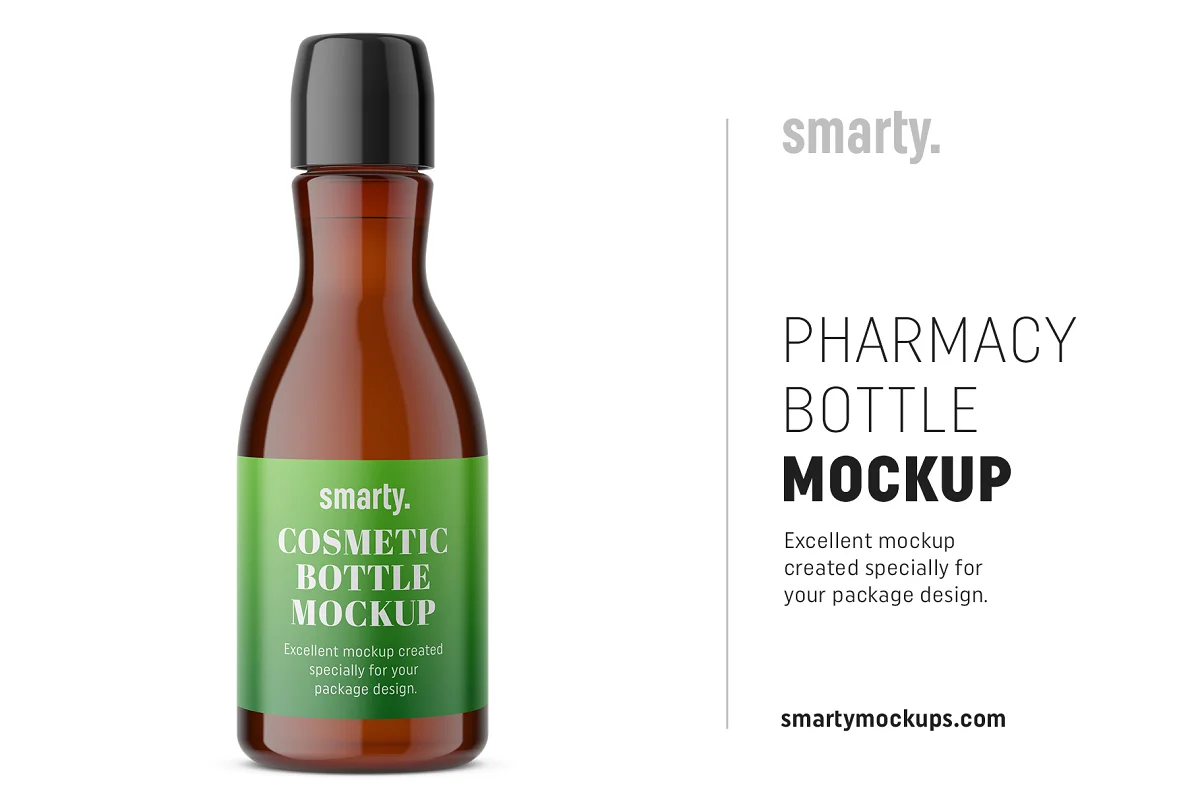 CreativeMarket - Amber pharmacy bottle mockup 3755843