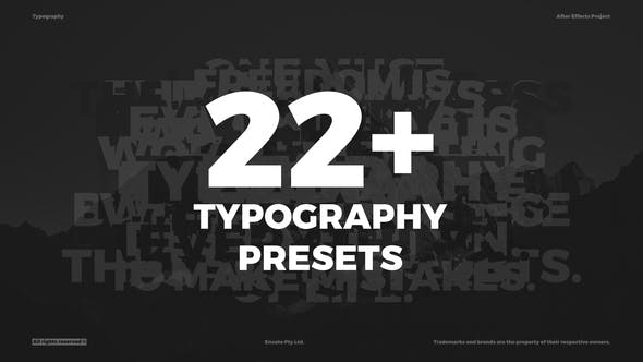 Videohive Typography Presets - Animated Typography 34562509
