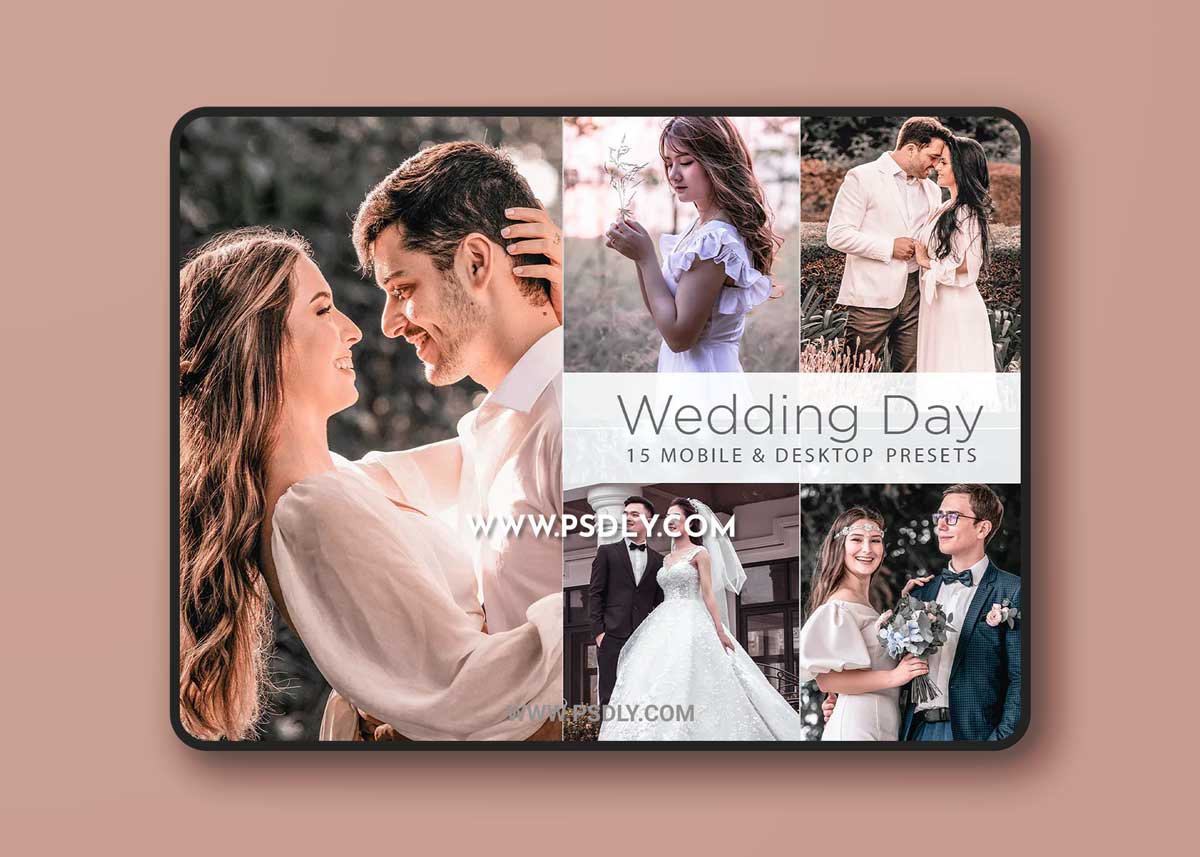 15 Wedding Day Presets | Mobile & Desktop Presets
