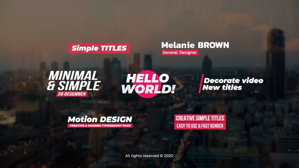 Videohive Simple Titles | After Effects 34773504