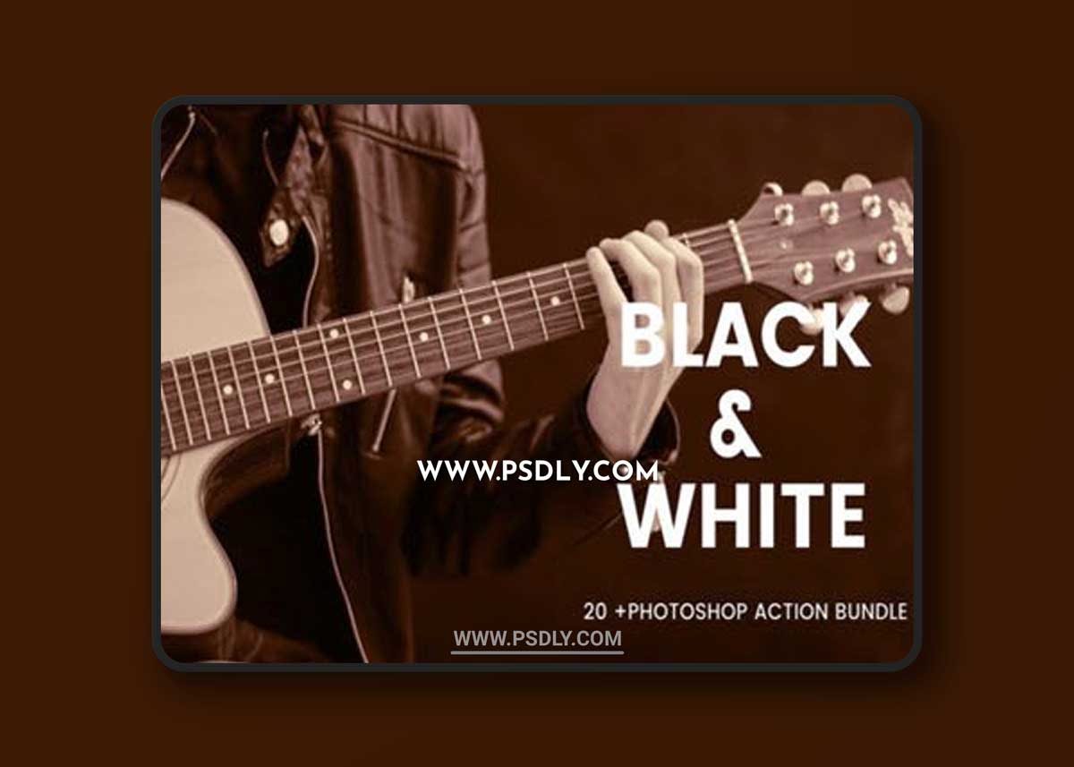 20+ Black & White Effects - Photoshop Action Bundle