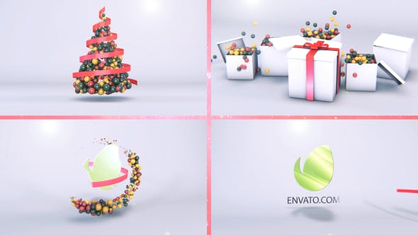 Videohive Christmas Ribbon Intro 13840211