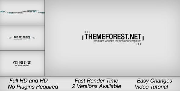 Videohive Minimal Glitch Logo Ident 6447217