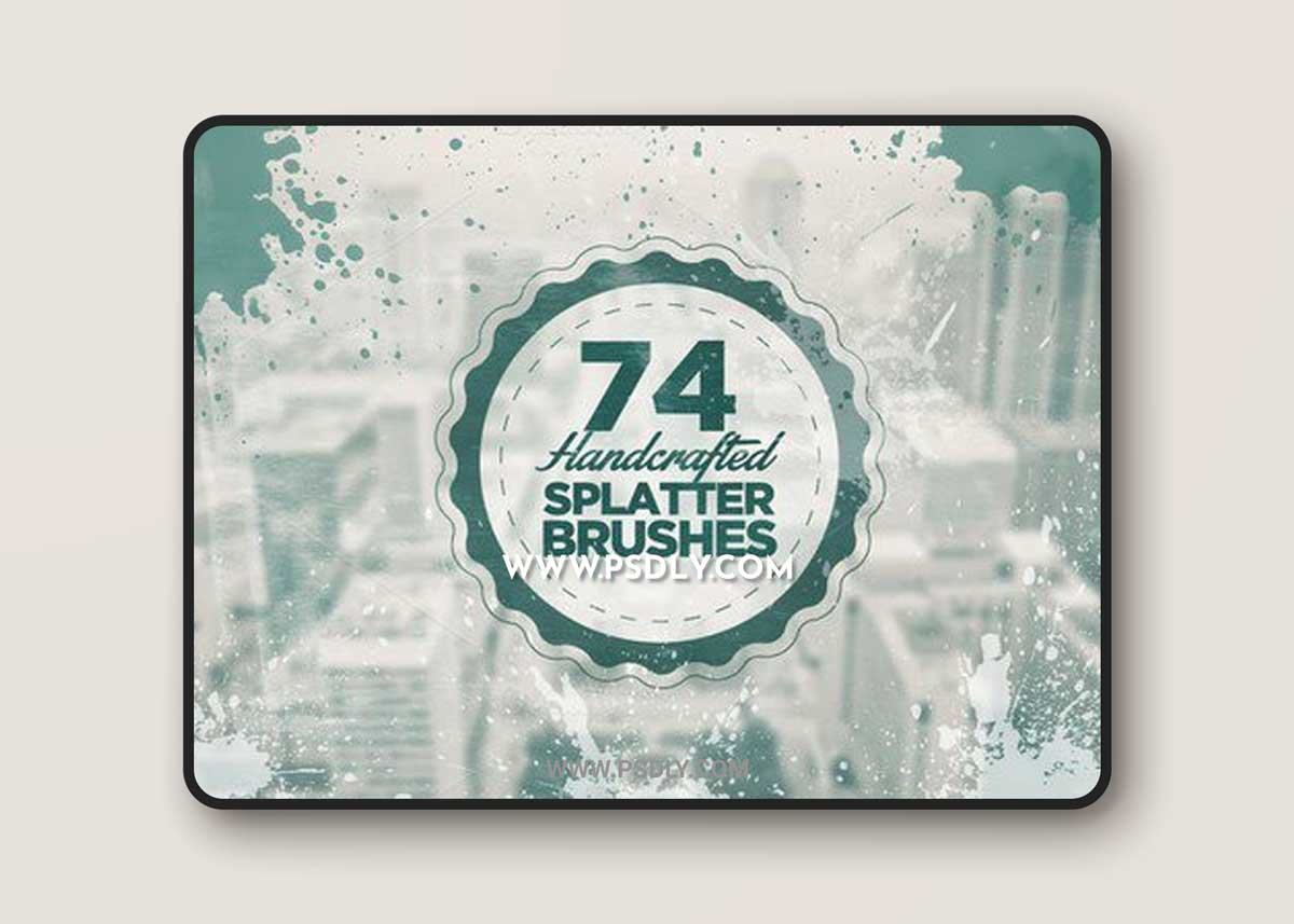 74 Splatter Brushes by Layerform 22224