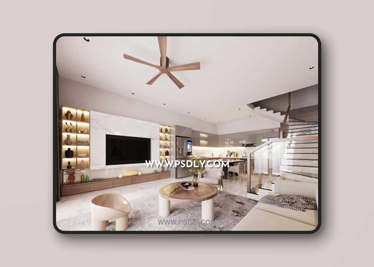 Apartment Interior 02 by Tran Long 3D Models