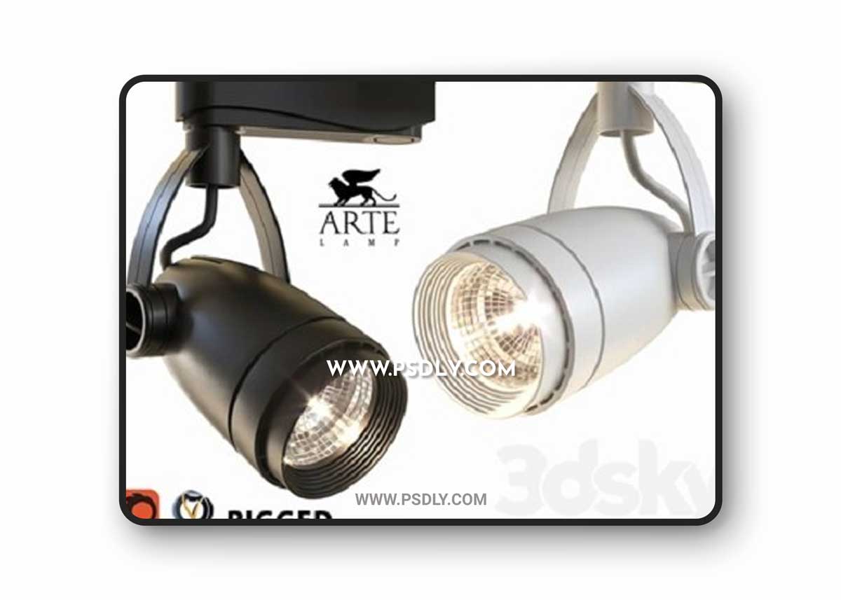 Arte Lamp Track Lights A5910PL1 Black and White 3D Models