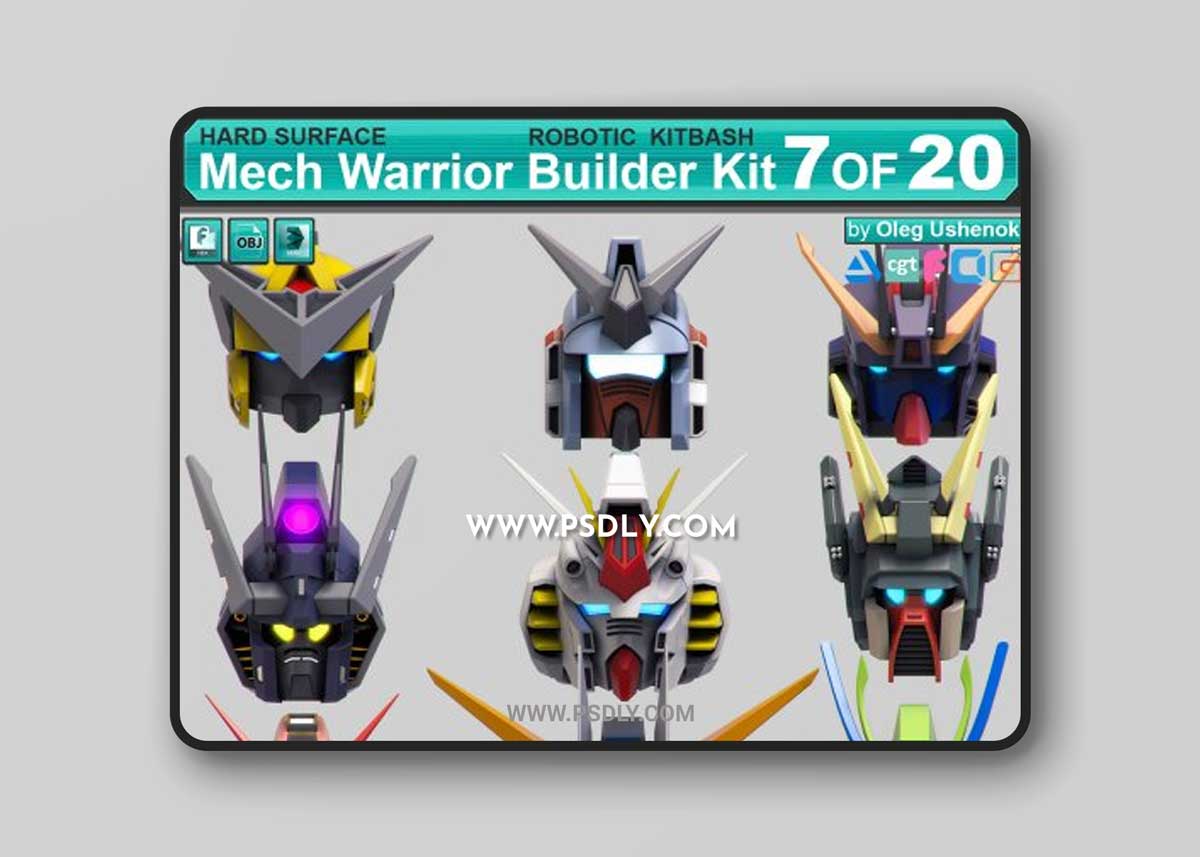 Artstation - Mech Warrior Hard Surface Kitbash 7 of 20 by Oleg Ushenok