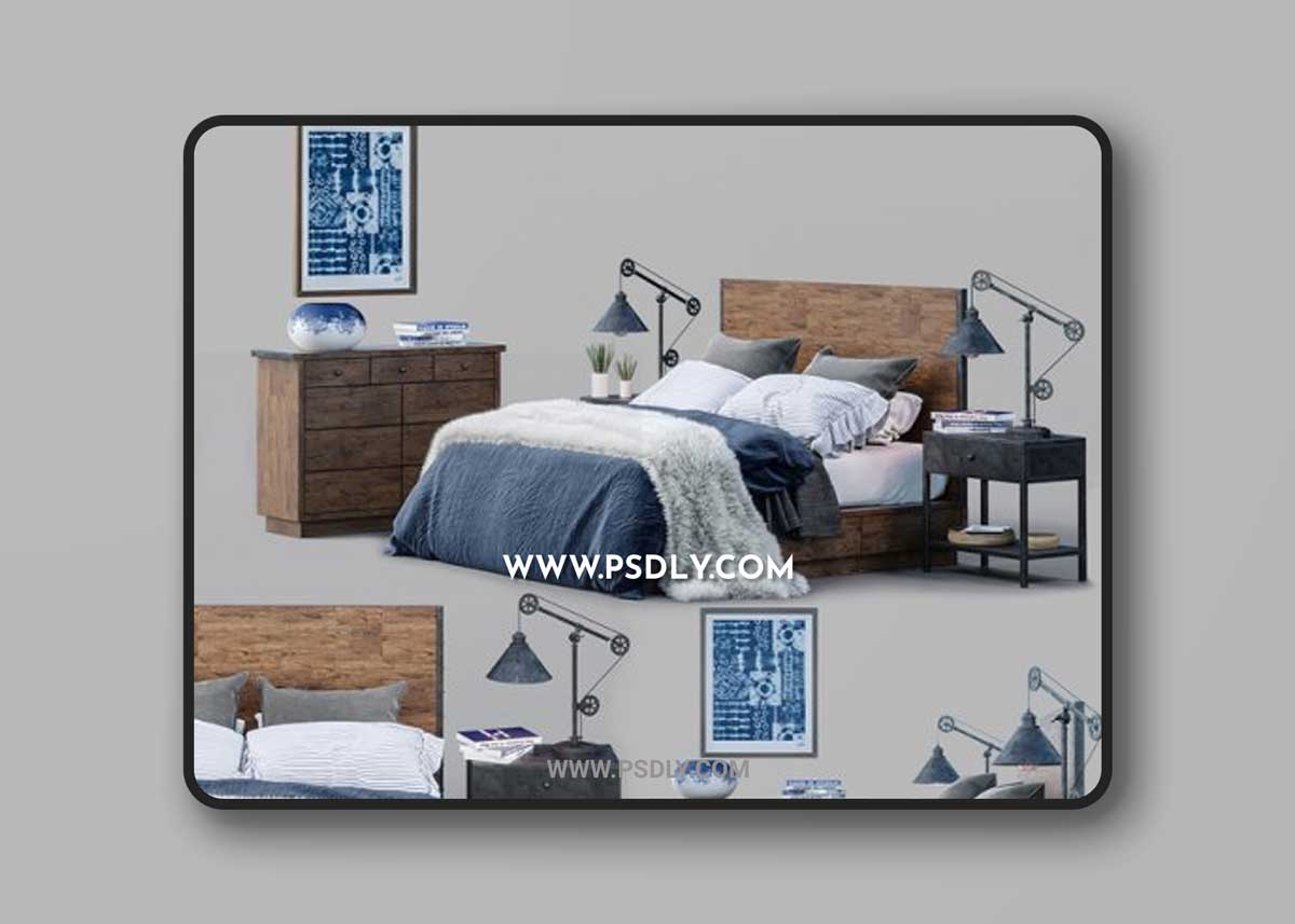 Big Daddy's Antiques Bed Set 3D Models