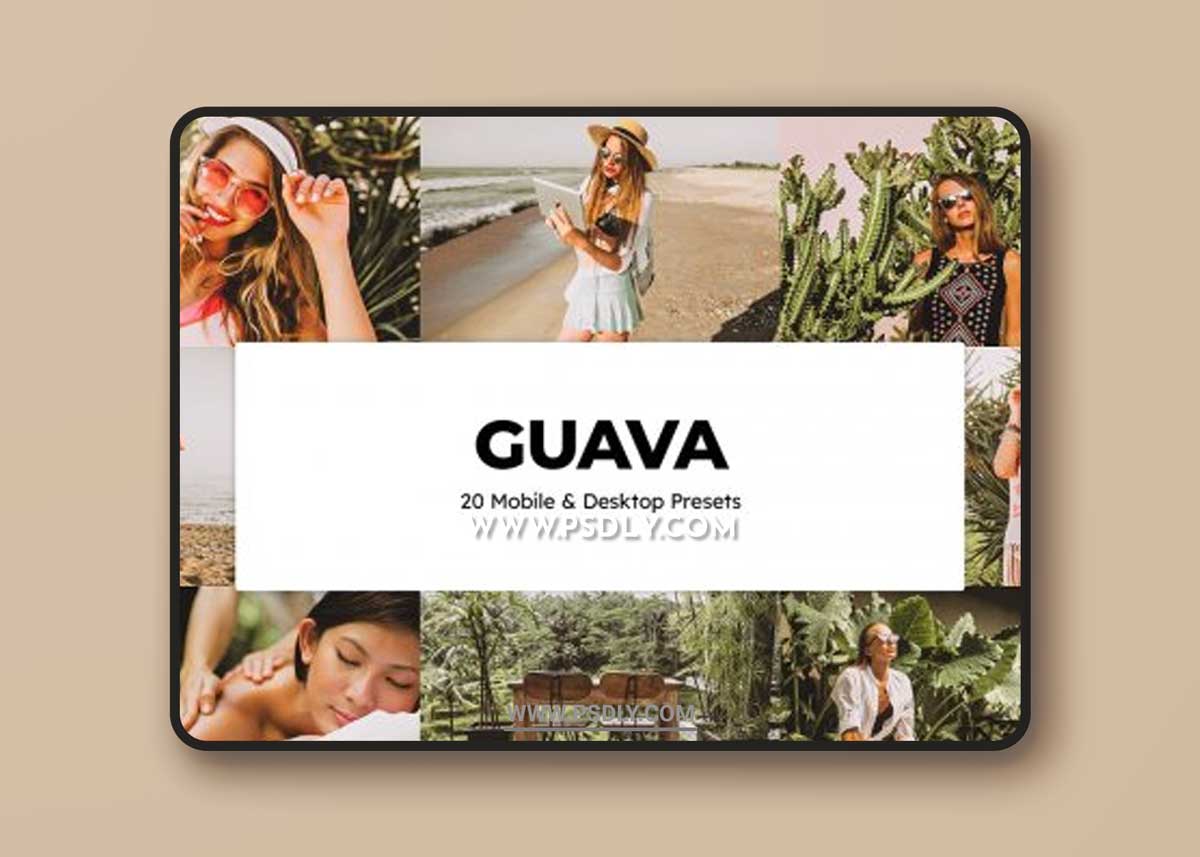 CreativeMarket - 20 Guava Lightroom Presets & LUTs 6576856