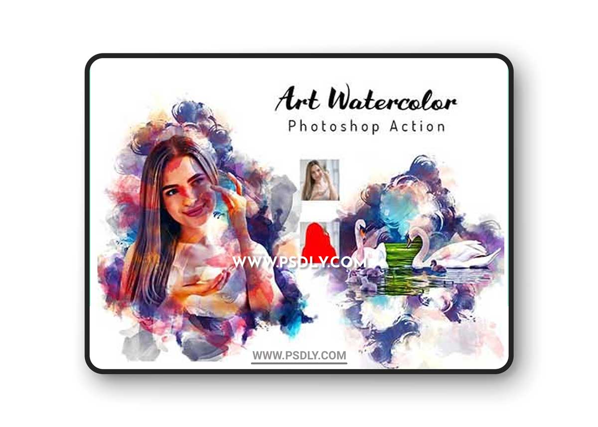 CreativeMarket - Artist Watercolor Photoshop Action 6621367