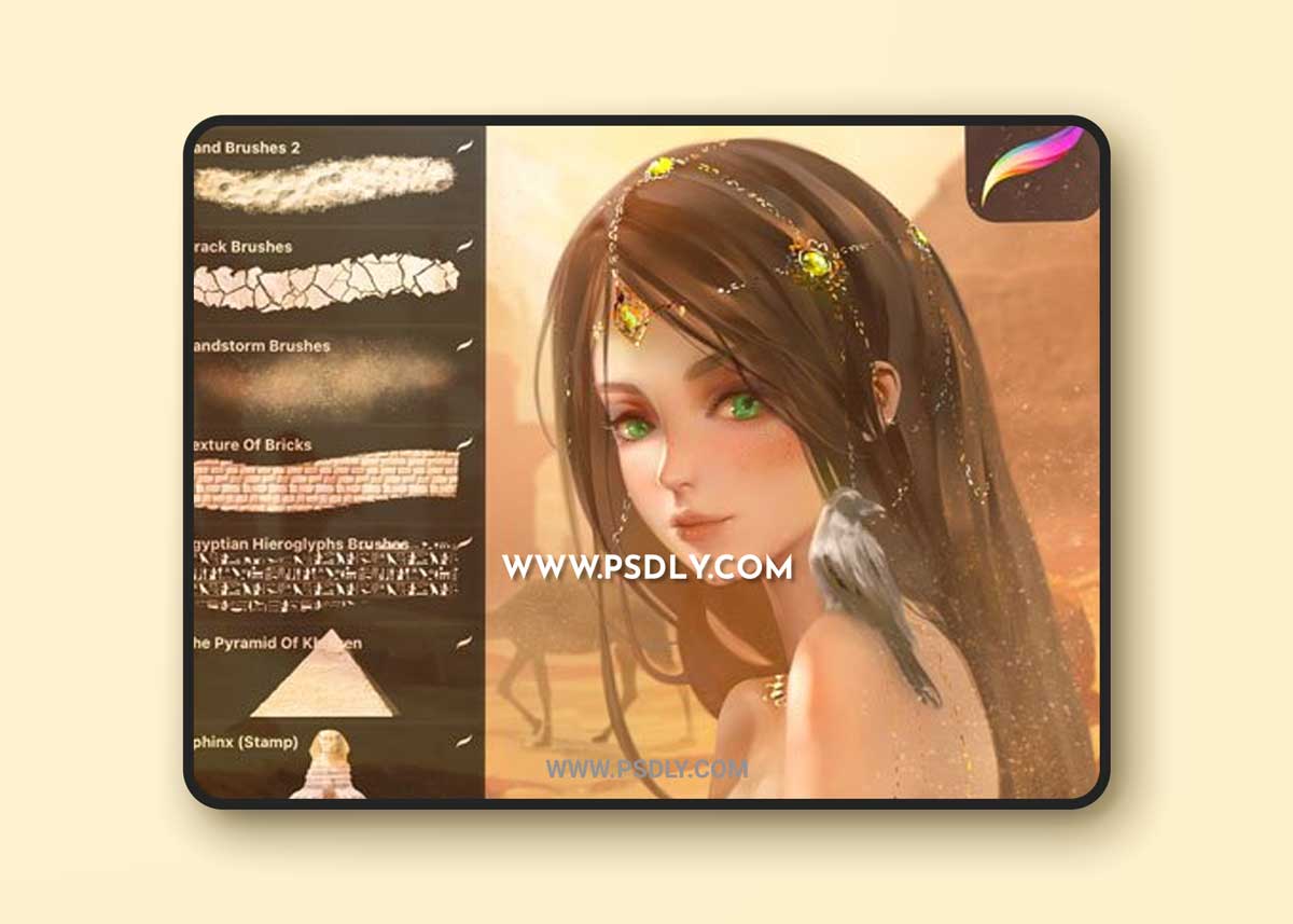 Egypt Brushes Pack for Procreate