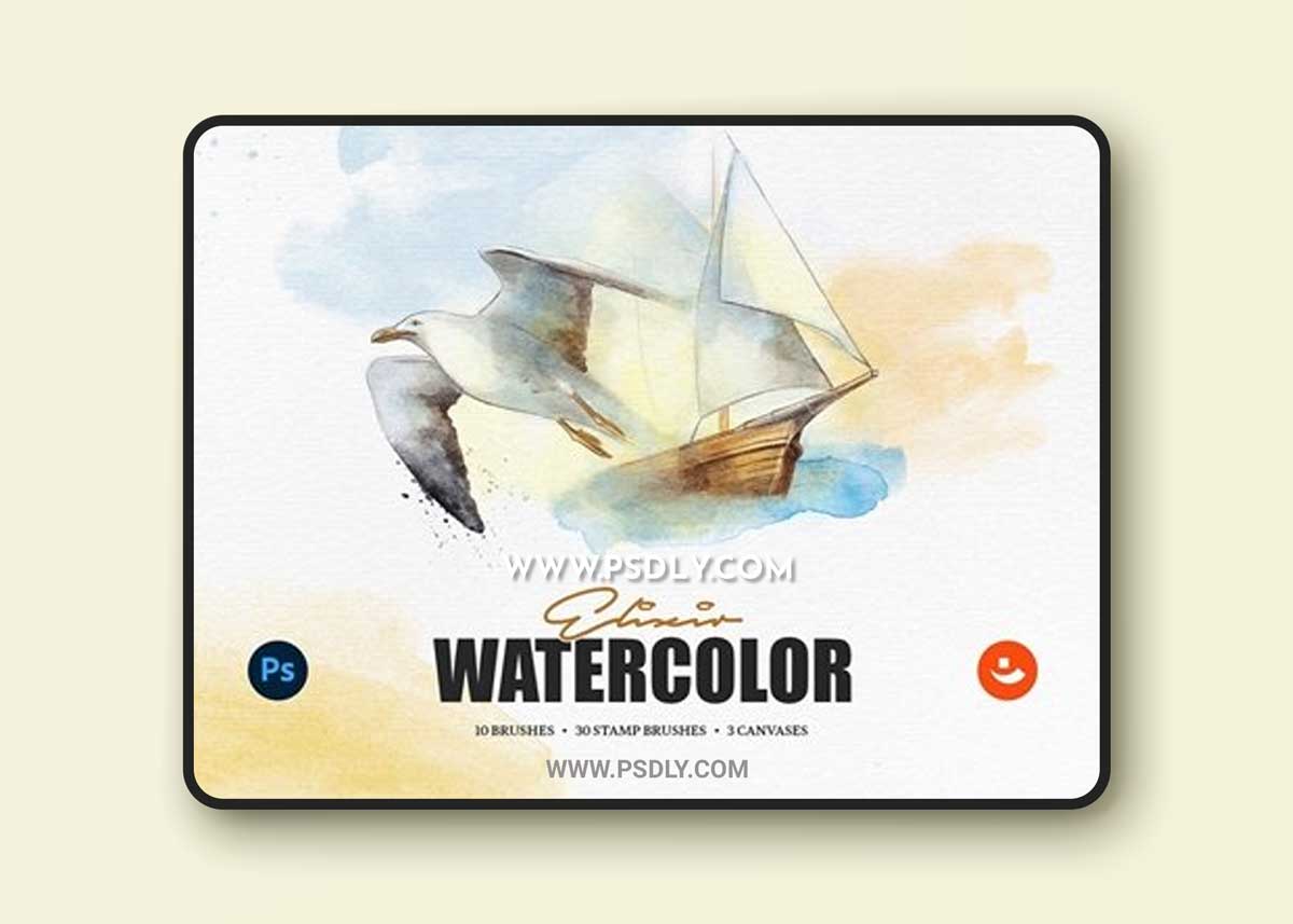 Elixir Watercolor Photoshop Brushes
