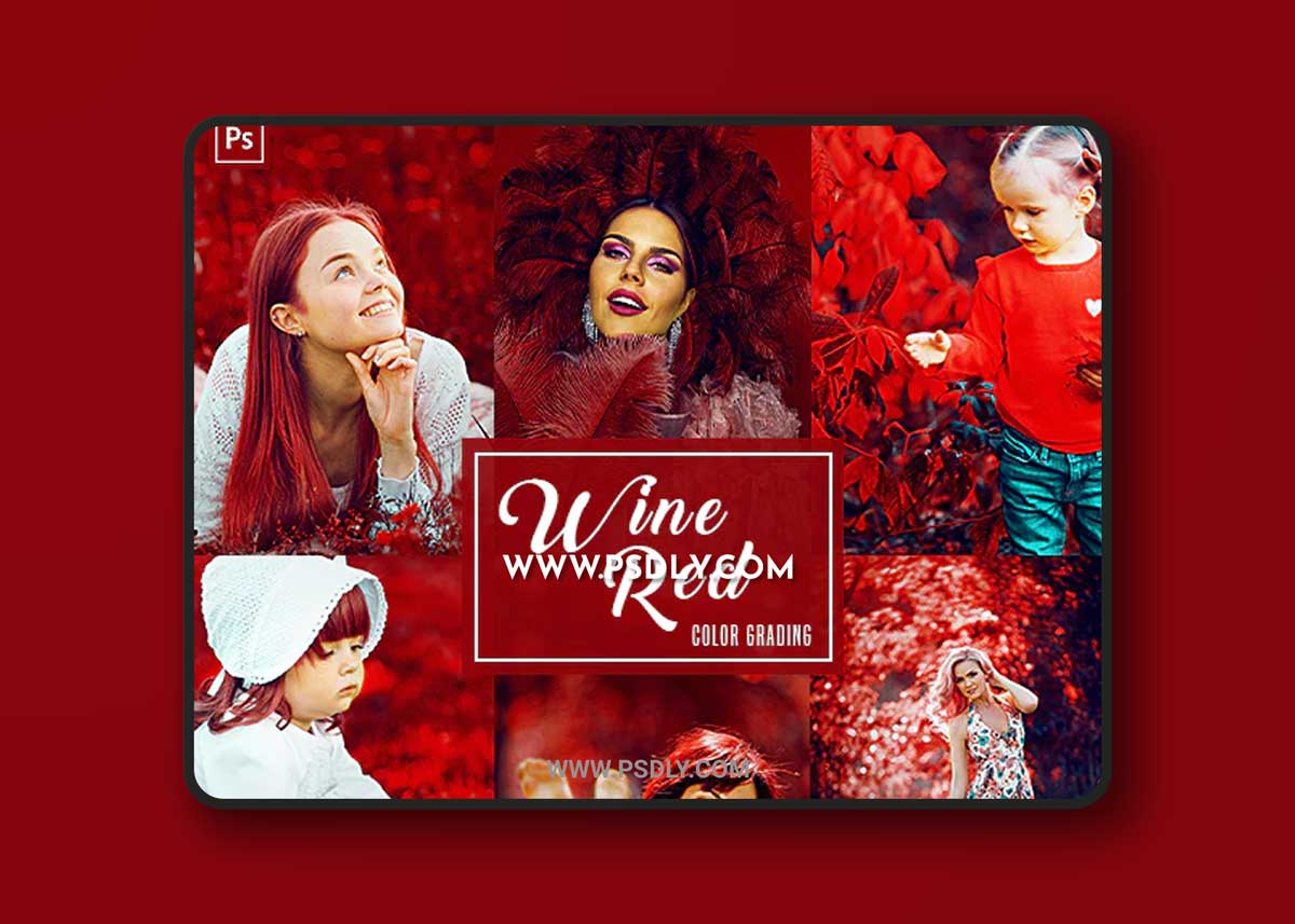 GraphicRiver - Wine Red (Color Grading) - Photoshop Action 33686313
