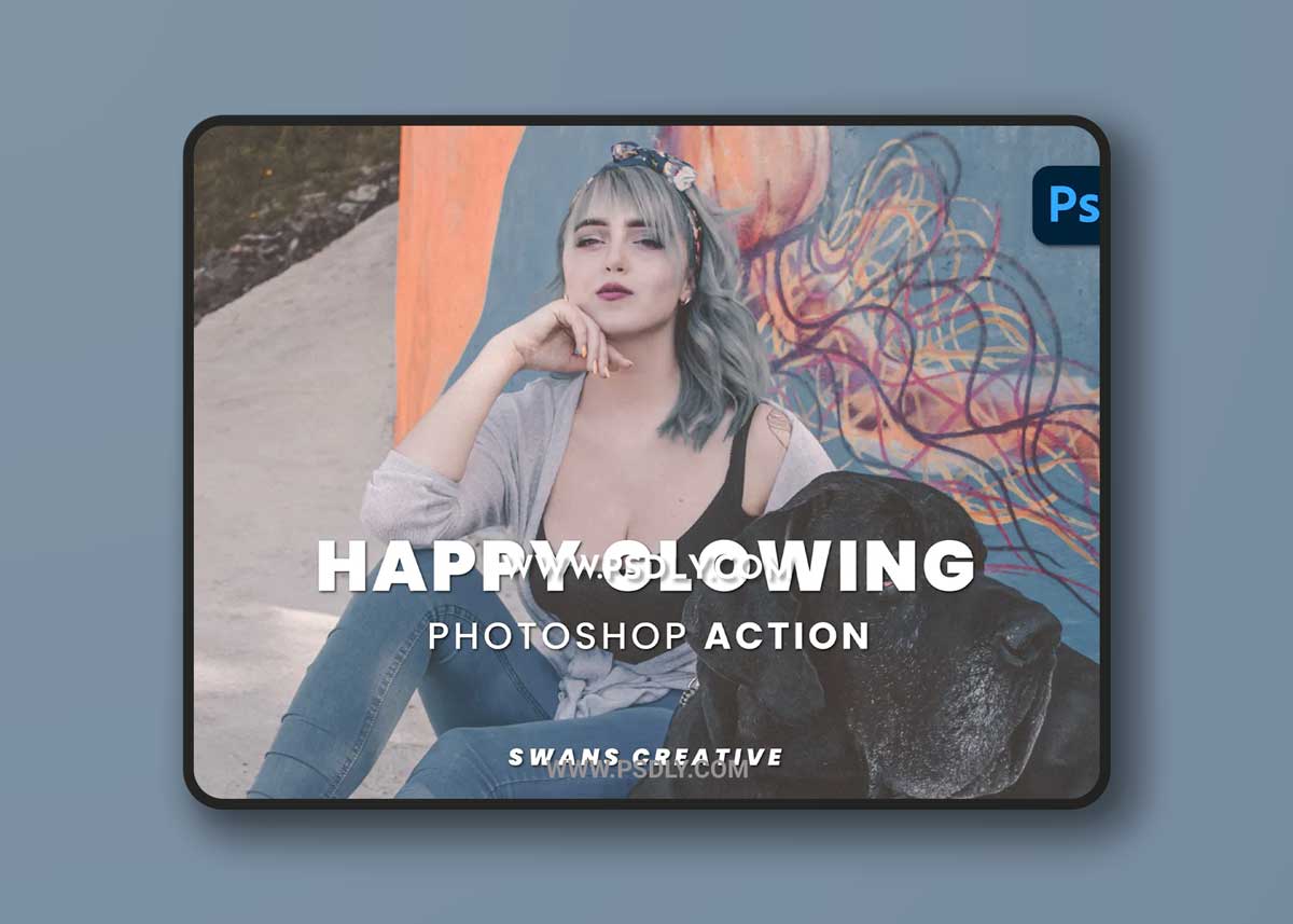 Happy Glowing Photoshop Action