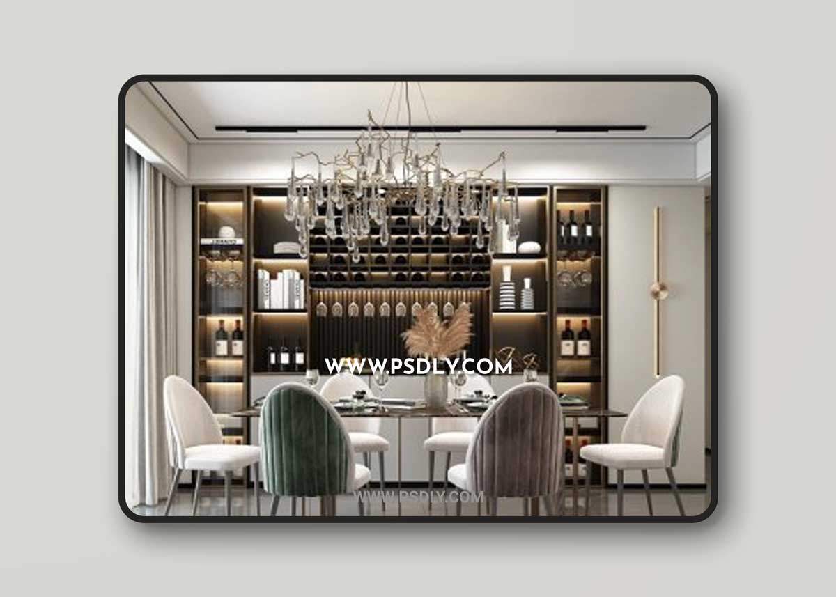 Kitchen Room Interior by Huy Hieu Lee 3D Models