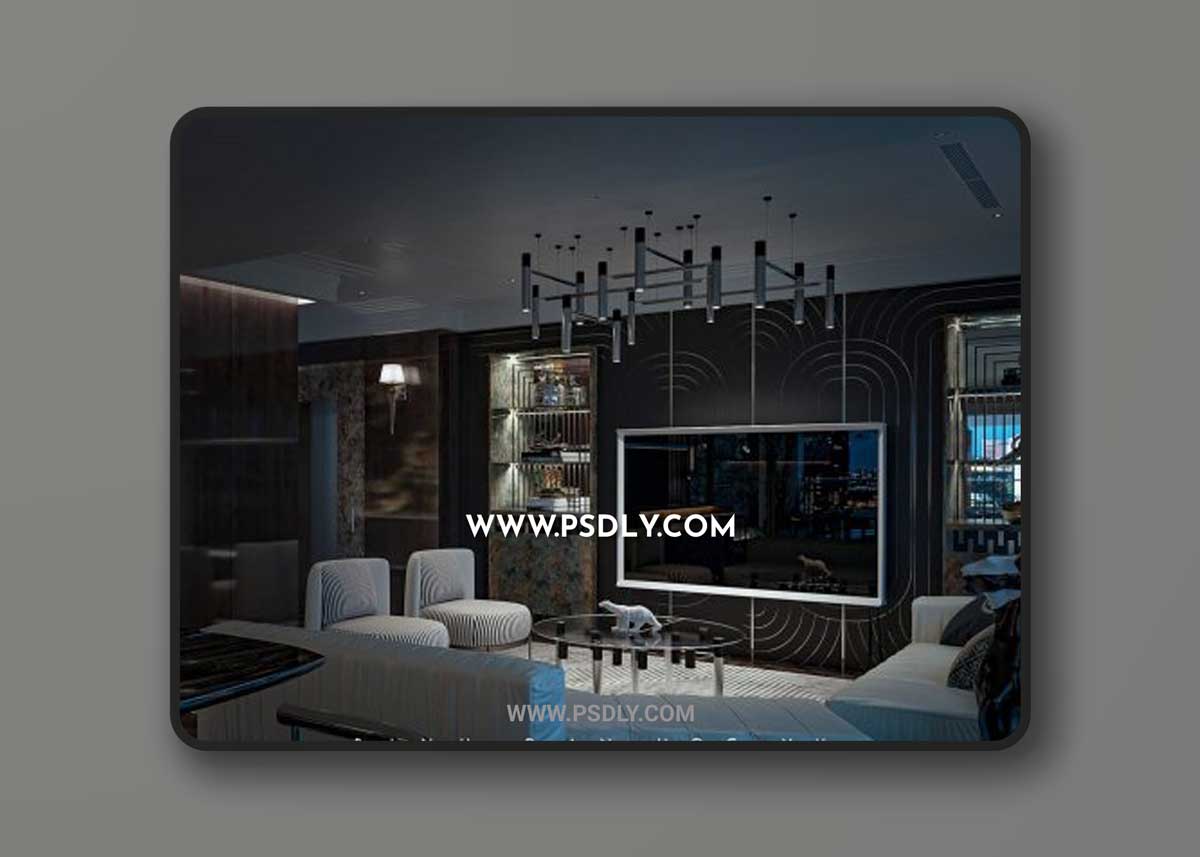 Living Room - Kitchen Interior by Nguyen Hai Long