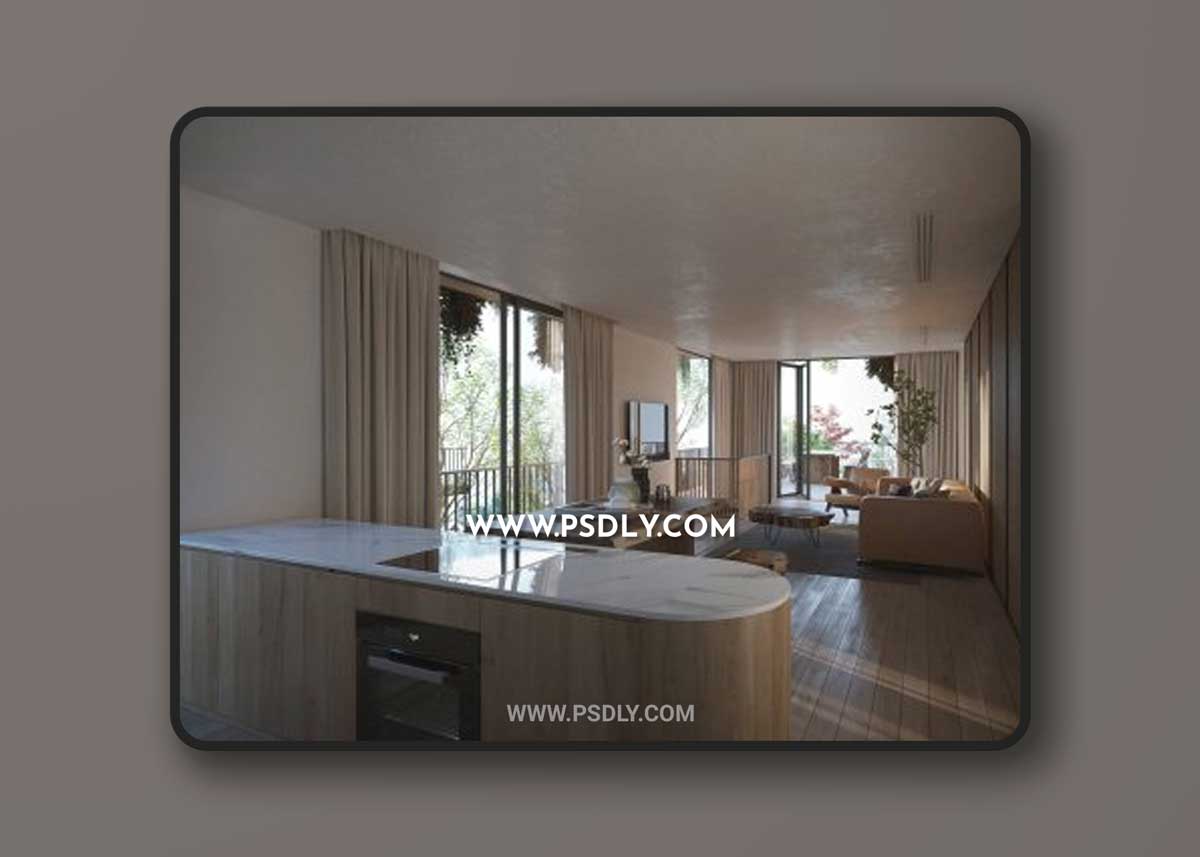 Living Room – Kitchen Interior by Leo Nguyen