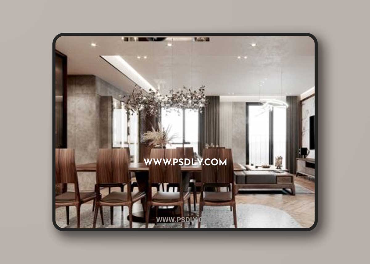 Living Room – Kitchen Interior by PandoraDesign Pham